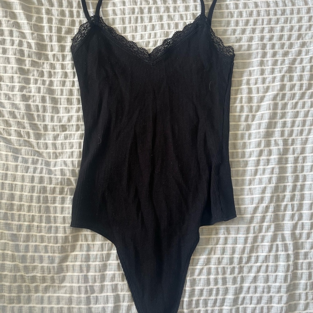 American Eagle Outfitters Black Sleeveless Bodysuit